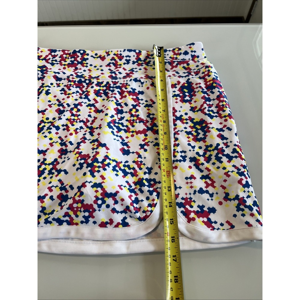 Athletic Golf Tennis Skort Geometric Dot Print Multi Color White Large‎ - Picture 8 of 11